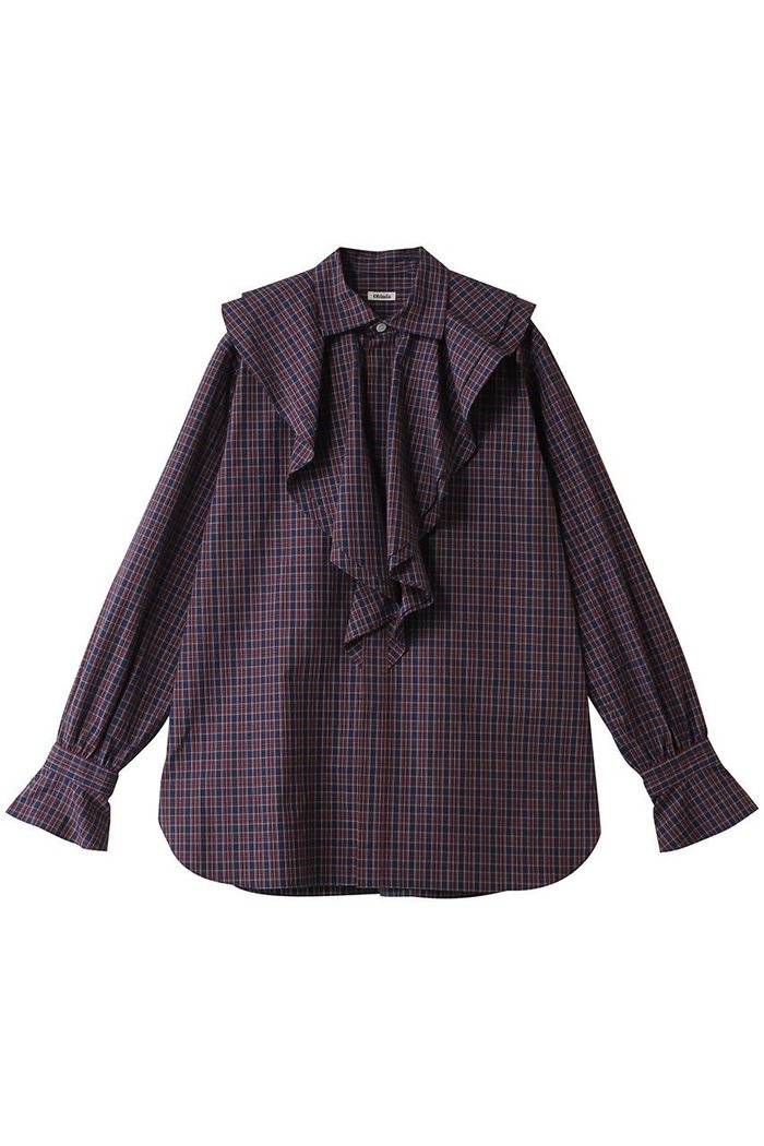 【オブラダ/Oblada】のチェックラッフルブラウス インテリア・キッズ・メンズ・レディースファッション・服の通販 founy(ファニー) https://founy.com/ ファッション Fashion レディースファッション Fashion for Women トップス・カットソー Cut & Sew Tops シャツ・ブラウス・オフィスカジュアル Elegant Blouses & Button-Ups 2026年 2026 なめらか Smooth, Silky Texture スリーブ Sleeve, Long Sleeve / Short Sleeve チェック Check, Plaid, Tartan デニム Denim, Jeans Material ロング Long, Long-Length エレガント 上品 Elegant 夏 Summer 春 Spring S/S・春夏 SS, Spring/Summer, Warm Season |ID: prp329100004827180 ipo3291000000036079566