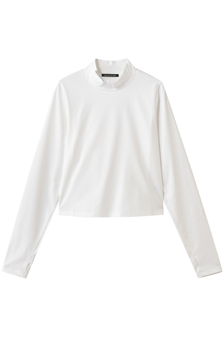 【ミズイロ インド/mizuiro ind】のmock neck T shirt シャツ 人気、トレンドファッション・服の通販 founy(ファニー) 　ファッション　Fashion　レディースファッション　Fashion for Women　トップス・カットソー　Cut & Sew Tops　シャツ・ブラウス・オフィスカジュアル　Elegant Blouses & Button-Ups　ロングTシャツ・Tシャツ　Longline T-Shirts & Tees　カットソー・ベーシックTシャツ　Cut-and-Sewn Tops / Stretch Tees & Basics　インナー　Innerwear　コンパクト　Compact, Small Size　スリーブ　Sleeve, Long Sleeve / Short Sleeve　バランス　Balance, Style Balance　プリーツ　Pleats, Pleated　モックネック　Mock Neck, Short Turtleneck　ロング　Long, Long-Length　ワイド　Wide, Wide Fit　エレガント 上品　Elegant　新作・新入荷　New Arrivals / New In　 other-1|ID: prp329100004827184 ipo3291000000035125231