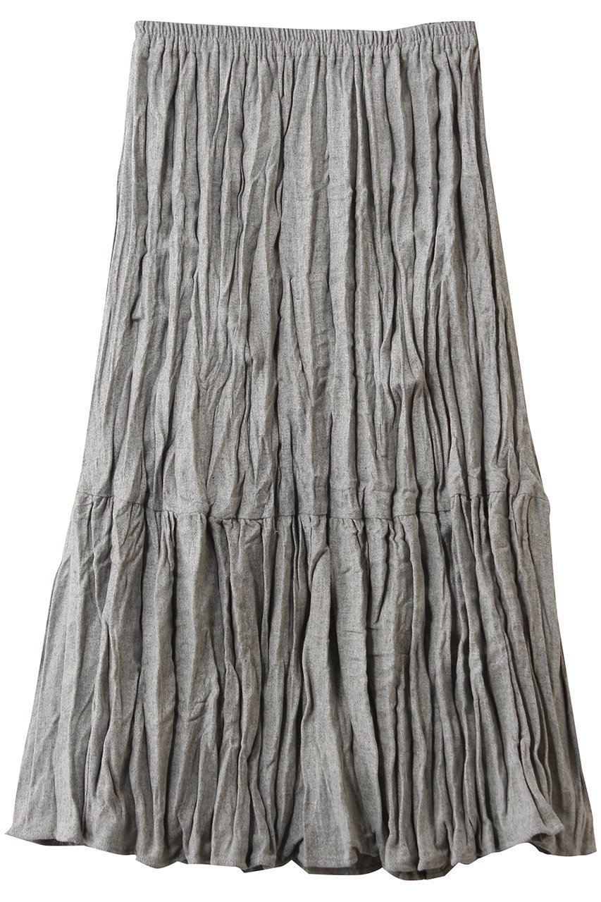 【ミズイロ インド/mizuiro ind】のwool blend tiered washer SK スカート インテリア・キッズ・メンズ・レディースファッション・服の通販 founy(ファニー) 　ファッション　Fashion　レディースファッション　Fashion for Women　スカート　Skirts　ロングスカート　Long Skirts / Maxi & Midi Skirts　ロング　Long, Long-Length　ワッシャー　Washer, Crinkled Finish　エレガント 上品　Elegant　今季　This Season, Current Season　新作・新入荷　New Arrivals / New In　l.gray|ID: prp329100004827190 ipo3291000000035125301