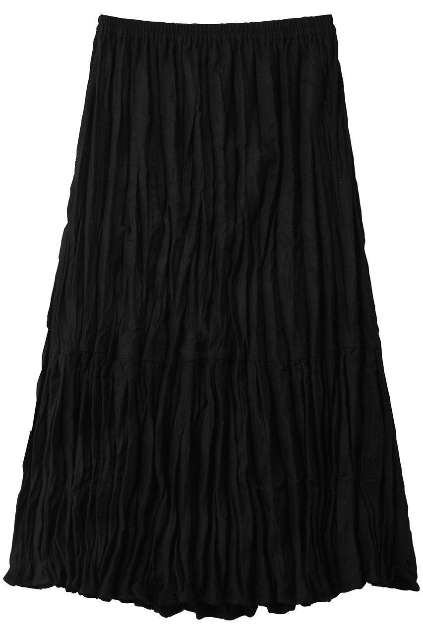 【ミズイロ インド/mizuiro ind】のwool blend tiered washer SK スカート インテリア・キッズ・メンズ・レディースファッション・服の通販 founy(ファニー) 　ファッション　Fashion　レディースファッション　Fashion for Women　スカート　Skirts　ロングスカート　Long Skirts / Maxi & Midi Skirts　リラックス　Relax, Relaxed Fit　ロング　Long, Long-Length　ワッシャー　Washer, Crinkled Finish　black|ID: prp329100004827190 ipo3291000000035671098