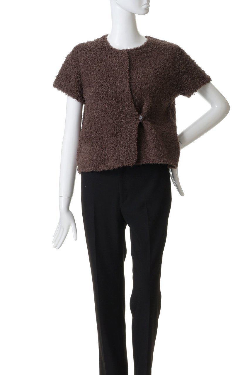 【ミズイロ インド/mizuiro ind】のhairy yarn French slv C/D カーディガン 人気、トレンドファッション・服の通販 founy(ファニー) 　ファッション　Fashion　レディースファッション　Fashion for Women　トップス・カットソー　Cut & Sew Tops　ニット　Knit Tops & Sweaters　カーディガン・羽織り　Layered Style Cardigans　カーディガン　Cardigan, Knitwear　ショート　Short, Short Length　other-6|ID: prp329100004827192 ipo3291000000035671151