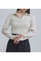 【カオス/Chaos】のエレルニットポロプルオーバー 人気、トレンドファッション・服の通販 founy(ファニー) ファッション Fashion レディースファッション Fashion for Women トップス・カットソー Cut & Sew Tops ニット Knit Tops & Sweaters カジュアルプルオーバー・ニットトップス Pullovers & Knit Tops / Casual Pullovers 2026年 2026 コンパクト Compact, Small Size ポロシャツ Polo Shirt, Collared Tee エレガント 上品 Elegant 夏 Summer 春 Spring S/S・春夏 SS, Spring/Summer, Warm Season thumbnail アイボリー|ID: prp329100004827195 ipo3291000000035125363