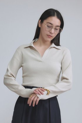 【カオス/Chaos】のエレルニットポロプルオーバー 人気、トレンドファッション・服の通販 founy(ファニー) ファッション Fashion レディースファッション Fashion for Women トップス・カットソー Cut & Sew Tops ニット Knit Tops & Sweaters カジュアルプルオーバー・ニットトップス Pullovers & Knit Tops / Casual Pullovers 2026年 2026 コンパクト Compact, Small Size ポロシャツ Polo Shirt, Collared Tee エレガント 上品 Elegant 夏 Summer 春 Spring S/S・春夏 SS, Spring/Summer, Warm Season |ID:prp329100004827195