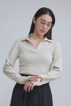 【カオス/Chaos】のエレルニットポロプルオーバー 人気、トレンドファッション・服の通販 founy(ファニー) ファッション Fashion レディースファッション Fashion for Women トップス・カットソー Cut & Sew Tops ニット Knit Tops & Sweaters カジュアルプルオーバー・ニットトップス Pullovers & Knit Tops / Casual Pullovers コンパクト Compact, Small Size ポロシャツ Polo Shirt, Collared Tee エレガント 上品 Elegant thumbnail アイボリー|ID: prp329100004827195 ipo3291000000036642019