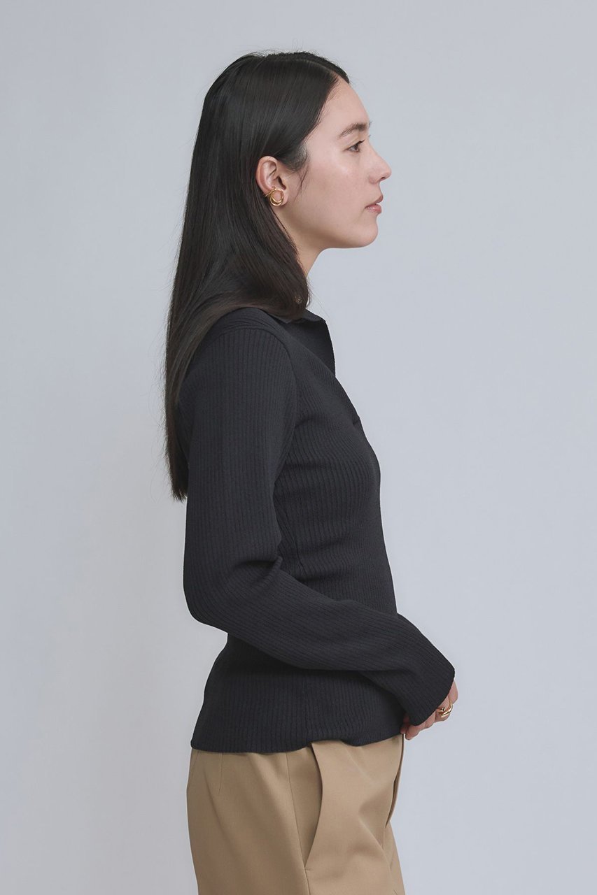 【カオス/Chaos】のエレルニットポロプルオーバー 人気、トレンドファッション・服の通販 founy(ファニー) 　ファッション　Fashion　レディースファッション　Fashion for Women　トップス・カットソー　Cut & Sew Tops　ニット　Knit Tops & Sweaters　カジュアルプルオーバー・ニットトップス　Pullovers & Knit Tops / Casual Pullovers　コンパクト　Compact, Small Size　ポロシャツ　Polo Shirt, Collared Tee　エレガント 上品　Elegant　other-6|ID: prp329100004827195 ipo3291000000036642025