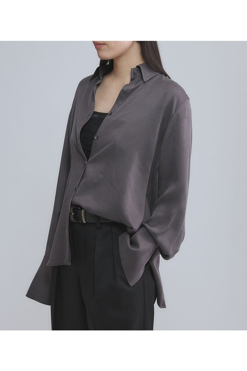 【カオス/Chaos】のリュシールブラウス インテリア・キッズ・メンズ・レディースファッション・服の通販 founy(ファニー) 　ファッション　Fashion　レディースファッション　Fashion for Women　トップス・カットソー　Cut & Sew Tops　シャツ・ブラウス・オフィスカジュアル　Elegant Blouses & Button-Ups　2026年　2026　なめらか　Smooth, Silky Texture　カフス　Cuff Design　シンプル　Simple, Minimal　スリット　Slit, Slit Detail　スリーブ　Sleeve, Long Sleeve / Short Sleeve　リラックス　Relax, Relaxed Fit　ロング　Long, Long-Length　夏　Summer　春　Spring　S/S・春夏　SS, Spring/Summer, Warm Season　グレー|ID: prp329100004827197 ipo3291000000035125382