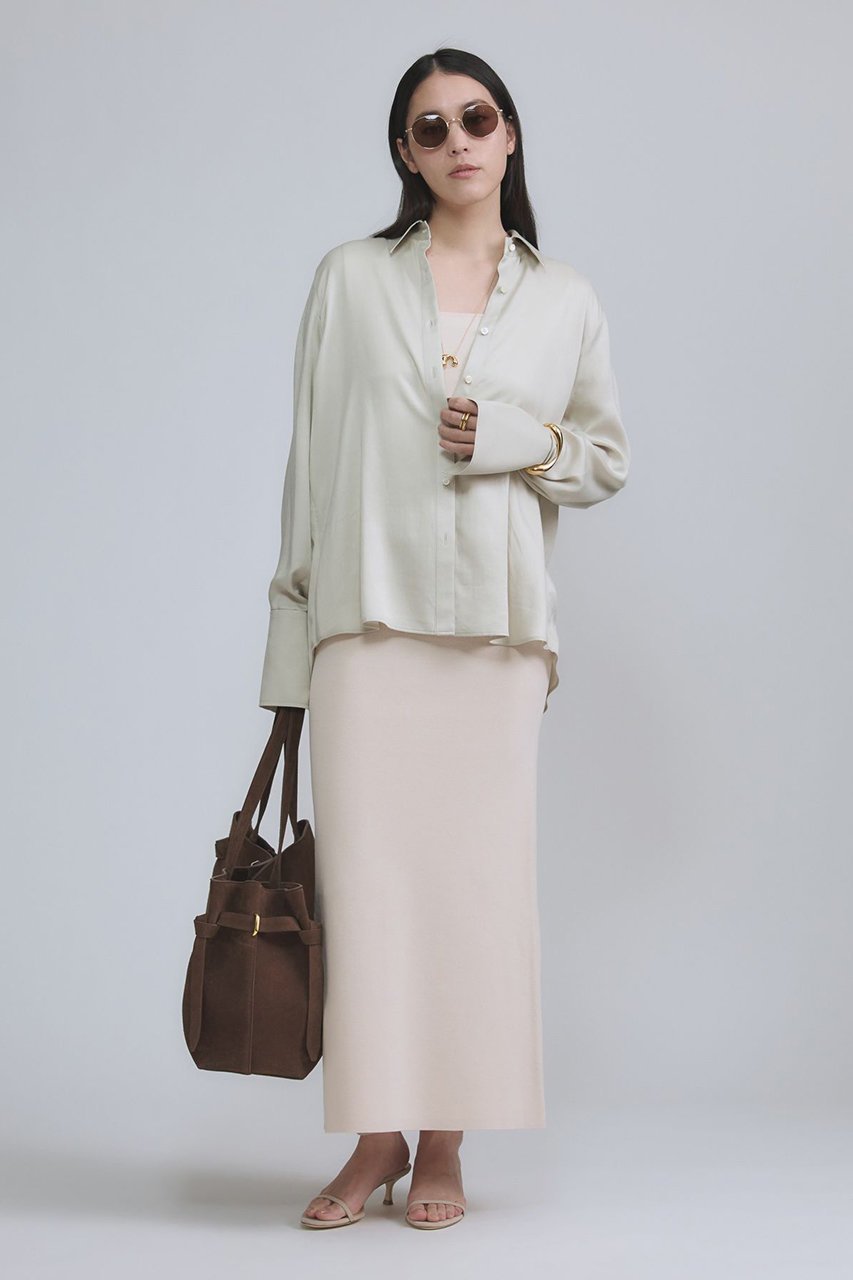 【カオス/Chaos】のリュシールブラウス 人気、トレンドファッション・服の通販 founy(ファニー) 　ファッション　Fashion　レディースファッション　Fashion for Women　トップス・カットソー　Cut & Sew Tops　シャツ・ブラウス・オフィスカジュアル　Elegant Blouses & Button-Ups　2026年　2026　なめらか　Smooth, Silky Texture　カフス　Cuff Design　シンプル　Simple, Minimal　スリット　Slit, Slit Detail　スリーブ　Sleeve, Long Sleeve / Short Sleeve　リラックス　Relax, Relaxed Fit　ロング　Long, Long-Length　夏　Summer　春　Spring　S/S・春夏　SS, Spring/Summer, Warm Season　other-2|ID: prp329100004827197 ipo3291000000035125384