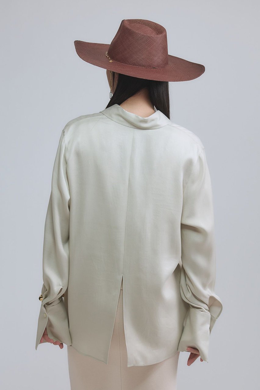 【カオス/Chaos】のリュシールブラウス 人気、トレンドファッション・服の通販 founy(ファニー) 　ファッション　Fashion　レディースファッション　Fashion for Women　トップス・カットソー　Cut & Sew Tops　シャツ・ブラウス・オフィスカジュアル　Elegant Blouses & Button-Ups　2026年　2026　なめらか　Smooth, Silky Texture　カフス　Cuff Design　シンプル　Simple, Minimal　スリット　Slit, Slit Detail　スリーブ　Sleeve, Long Sleeve / Short Sleeve　リラックス　Relax, Relaxed Fit　ロング　Long, Long-Length　夏　Summer　春　Spring　S/S・春夏　SS, Spring/Summer, Warm Season　other-8|ID: prp329100004827197 ipo3291000000035125390