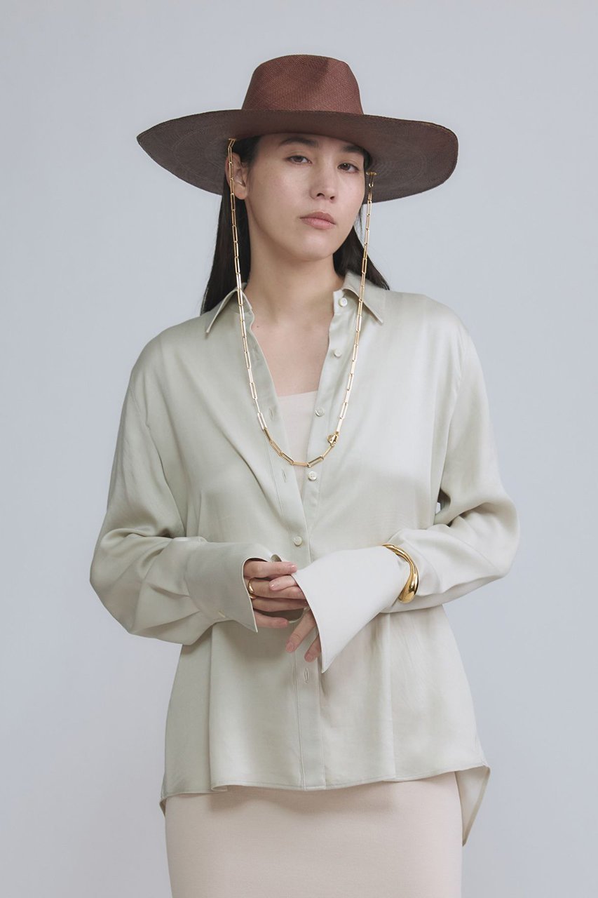 【カオス/Chaos】のリュシールブラウス インテリア・キッズ・メンズ・レディースファッション・服の通販 founy(ファニー) ファッション Fashion レディースファッション Fashion for Women トップス・カットソー Cut & Sew Tops シャツ・ブラウス・オフィスカジュアル Elegant Blouses & Button-Ups なめらか Smooth, Silky Texture カフス Cuff Design シンプル Simple, Minimal スリット Slit, Slit Detail スリーブ Sleeve, Long Sleeve / Short Sleeve リラックス Relax, Relaxed Fit ロング Long, Long-Length 再入荷 Restock / Back in Stock ライトベージュ|ID: prp329100004827197 ipo3291000000036188292