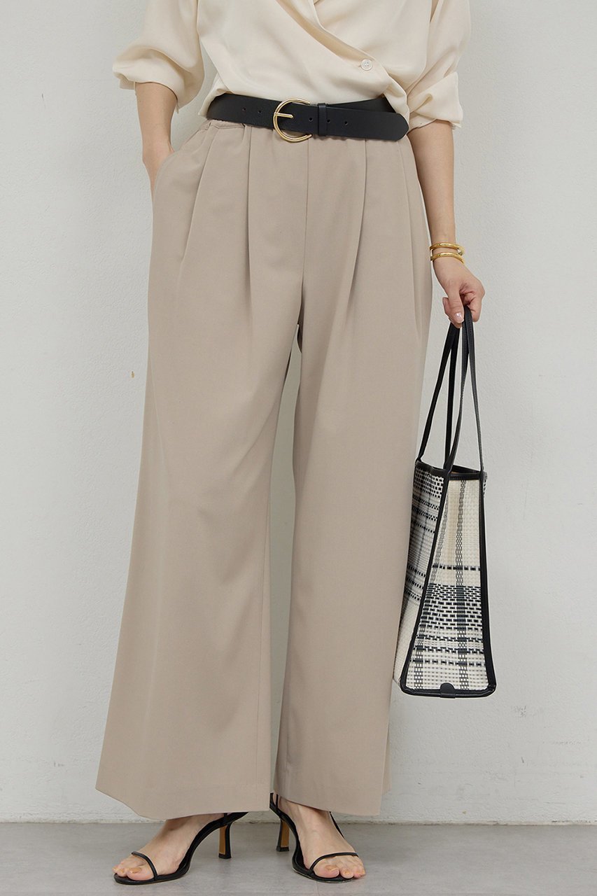 【ガリャルダガランテ/GALLARDAGALANTE】のイージー2タックパンツ インテリア・キッズ・メンズ・レディースファッション・服の通販 founy(ファニー) 　ファッション　Fashion　レディースファッション　Fashion for Women　パンツ　Pants & Trousers　ジャケット　Jacket, Outerwear　ボトム　Bottoms, Lower Wear　ビジネス 仕事 通勤　Business / Work / Commuting　楽ちん　Easy Fit, Comfortable　ベージュ|ID: prp329100004827202 ipo3291000000036768520