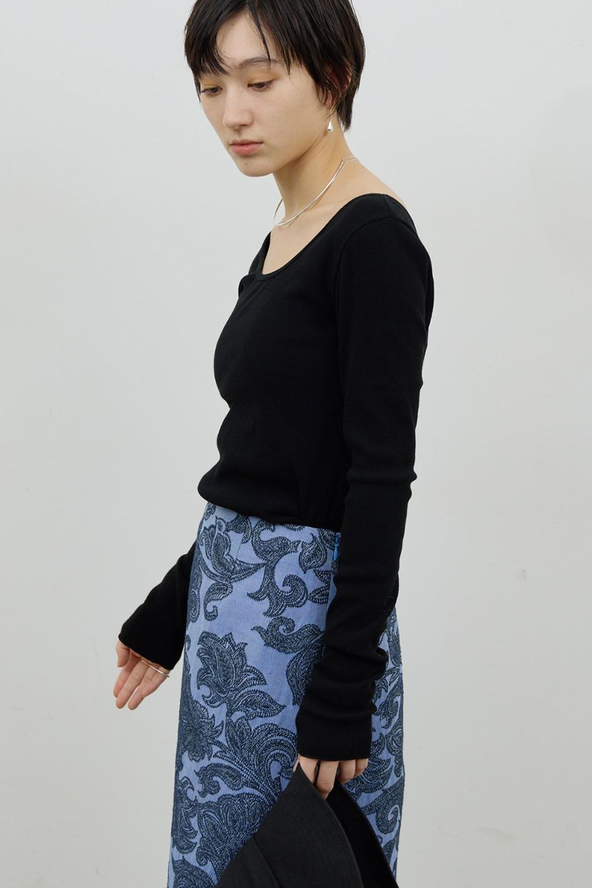 【ガリャルダガランテ/GALLARDAGALANTE】の〈前後2WAY〉ハイツイストリブロンTee 人気、トレンドファッション・服の通販 founy(ファニー) ファッション Fashion レディースファッション Fashion for Women トップス・カットソー Cut & Sew Tops シャツ・ブラウス・オフィスカジュアル Elegant Blouses & Button-Ups ロングTシャツ・Tシャツ Longline T-Shirts & Tees カットソー・ベーシックTシャツ Cut-and-Sewn Tops / Stretch Tees & Basics 2026年 2026 カットソー Cut and Sewn Top スリーブ Sleeve, Long Sleeve / Short Sleeve ロング Long, Long-Length ワイド Wide, Wide Fit エレガント 上品 Elegant 夏 Summer 春 Spring S/S・春夏 SS, Spring/Summer, Warm Season other-6|ID: prp329100004827208 ipo3291000000035125499