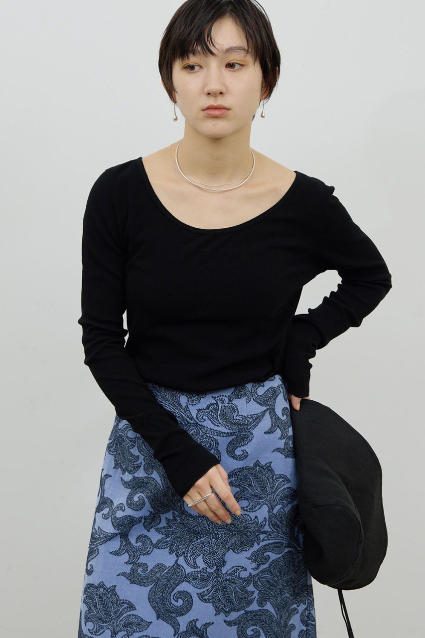 【ガリャルダガランテ/GALLARDAGALANTE】の〈前後2WAY〉ハイツイストリブロンTee 人気、トレンドファッション・服の通販 founy(ファニー) ファッション Fashion レディースファッション Fashion for Women トップス・カットソー Cut & Sew Tops シャツ・ブラウス・オフィスカジュアル Elegant Blouses & Button-Ups ロングTシャツ・Tシャツ Longline T-Shirts & Tees カットソー・ベーシックTシャツ Cut-and-Sewn Tops / Stretch Tees & Basics 2026年 2026 カットソー Cut and Sewn Top スリーブ Sleeve, Long Sleeve / Short Sleeve ロング Long, Long-Length ワイド Wide, Wide Fit エレガント 上品 Elegant 夏 Summer 春 Spring S/S・春夏 SS, Spring/Summer, Warm Season other-5|ID: prp329100004827208 ipo3291000000035444988