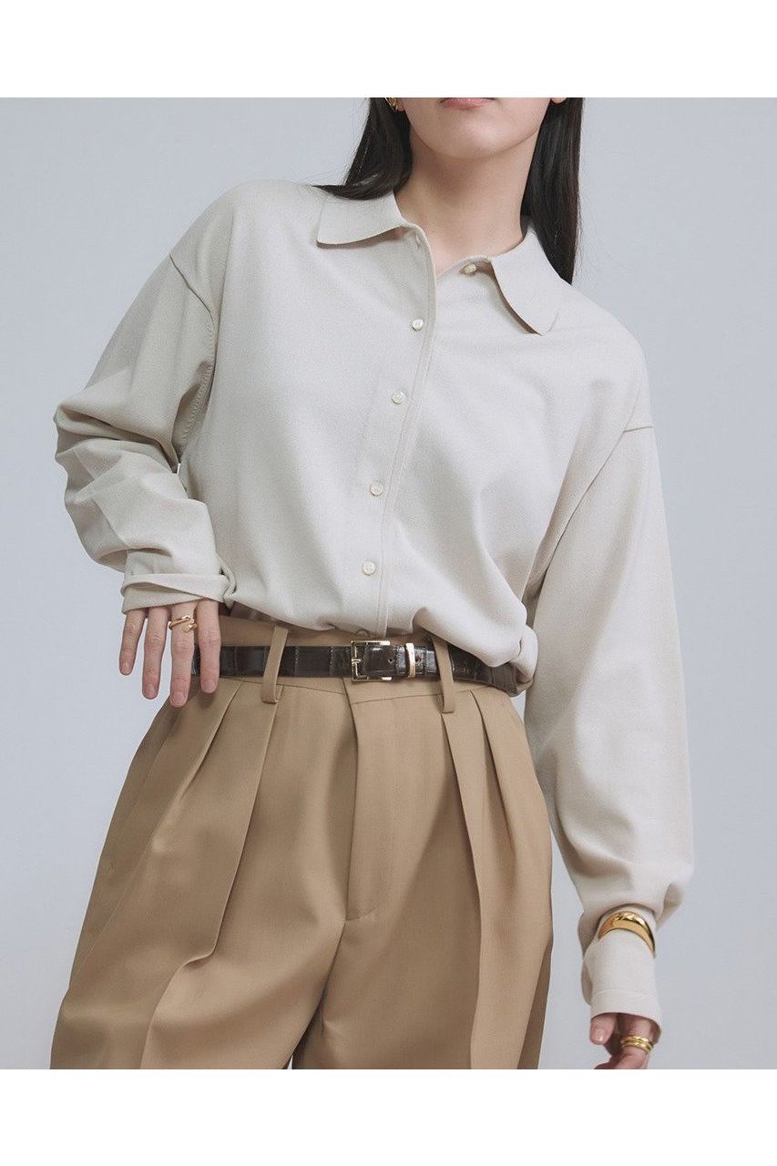 【カオス/Chaos】のエレルニットシャツカーディガン 人気、トレンドファッション・服の通販 founy(ファニー) 　ファッション　Fashion　レディースファッション　Fashion for Women　トップス・カットソー　Cut & Sew Tops　ニット　Knit Tops & Sweaters　カーディガン・羽織り　Layered Style Cardigans　シャツ・ブラウス・オフィスカジュアル　Elegant Blouses & Button-Ups　2026年　2026　スリーブ　Sleeve, Long Sleeve / Short Sleeve　バランス　Balance, Style Balance　ロング　Long, Long-Length　夏　Summer　春　Spring　S/S・春夏　SS, Spring/Summer, Warm Season　 other-1|ID: prp329100004827220 ipo3291000000035125602