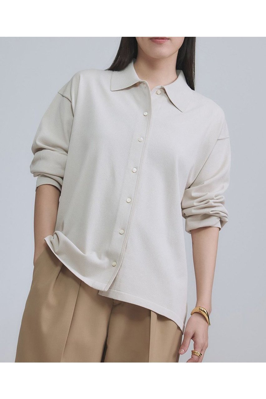 【カオス/Chaos】のエレルニットシャツカーディガン 人気、トレンドファッション・服の通販 founy(ファニー) 　ファッション　Fashion　レディースファッション　Fashion for Women　トップス・カットソー　Cut & Sew Tops　ニット　Knit Tops & Sweaters　カーディガン・羽織り　Layered Style Cardigans　シャツ・ブラウス・オフィスカジュアル　Elegant Blouses & Button-Ups　2026年　2026　スリーブ　Sleeve, Long Sleeve / Short Sleeve　バランス　Balance, Style Balance　ロング　Long, Long-Length　夏　Summer　春　Spring　S/S・春夏　SS, Spring/Summer, Warm Season　other-5|ID: prp329100004827220 ipo3291000000035125608