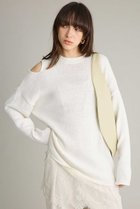【ブリル/BRILL】のリサイクルコットンプルオーバー 人気、トレンドファッション・服の通販 founy(ファニー) ファッション Fashion レディースファッション Fashion for Women トップス・カットソー Cut & Sew Tops ニット Knit Tops & Sweaters カジュアルプルオーバー・ニットトップス Pullovers & Knit Tops / Casual Pullovers アシンメトリー Asymmetrical Style シンプル Simple, Minimal チュニック Tunic, Long Top 再入荷 Restock / Back in Stock thumbnail オフホワイト|ID: prp329100004827222 ipo3291000000036642048