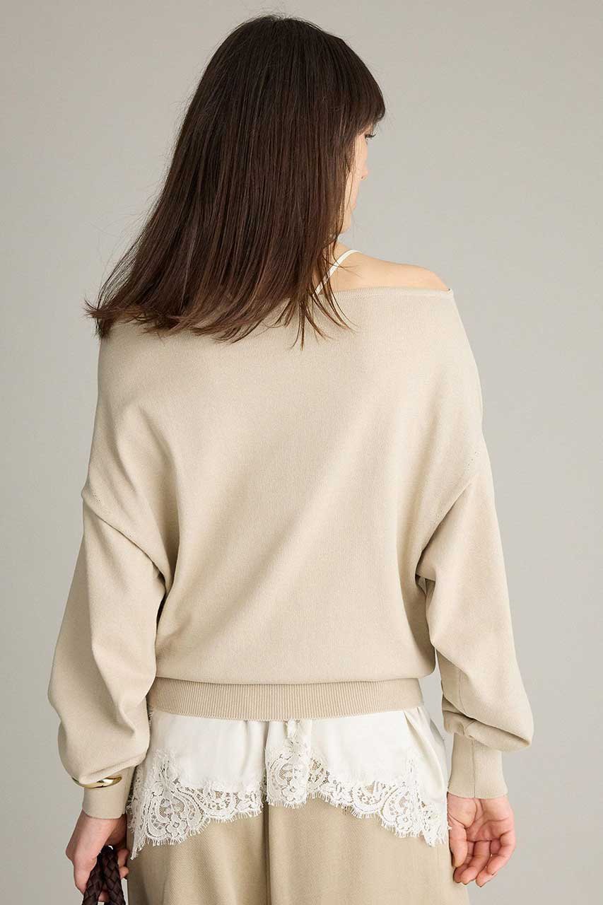 【ブリル/BRILL】のオフショルダープルオーバー 人気、トレンドファッション・服の通販 founy(ファニー) 　ファッション　Fashion　レディースファッション　Fashion for Women　トップス・カットソー　Cut & Sew Tops　ニット　Knit Tops & Sweaters　カジュアルプルオーバー・ニットトップス　Pullovers & Knit Tops / Casual Pullovers　2026年　2026　コンパクト　Compact, Small Size　ストレッチ　Stretch, Stretchy Fabric　夏　Summer　春　Spring　S/S・春夏　SS, Spring/Summer, Warm Season　軽量　Lightweight, Ultra Light　other-5|ID: prp329100004827224 ipo3291000000035125648