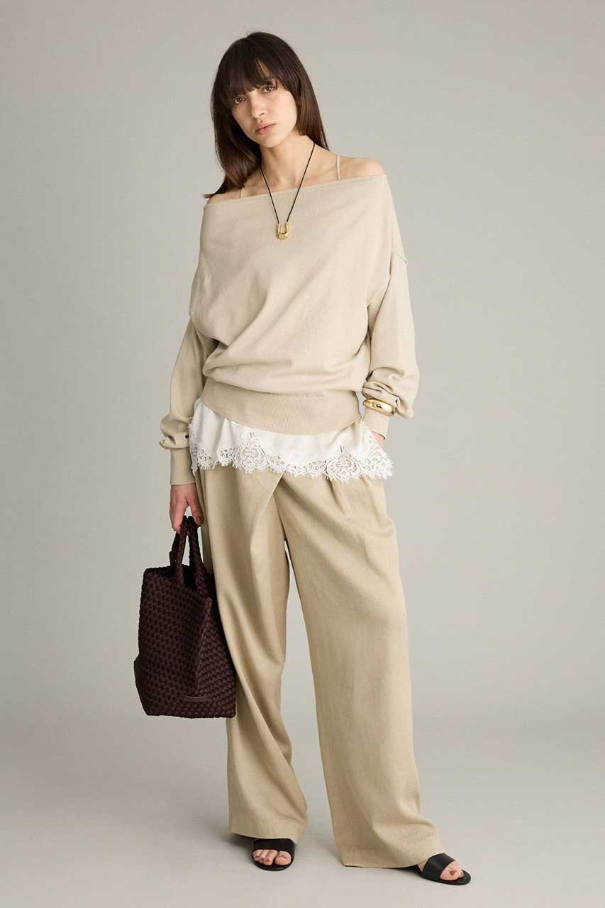 【ブリル/BRILL】のオフショルダープルオーバー 人気、トレンドファッション・服の通販 founy(ファニー) 　ファッション　Fashion　レディースファッション　Fashion for Women　トップス・カットソー　Cut & Sew Tops　ニット　Knit Tops & Sweaters　カジュアルプルオーバー・ニットトップス　Pullovers & Knit Tops / Casual Pullovers　2026年　2026　コンパクト　Compact, Small Size　ストレッチ　Stretch, Stretchy Fabric　夏　Summer　春　Spring　S/S・春夏　SS, Spring/Summer, Warm Season　軽量　Lightweight, Ultra Light　other-6|ID: prp329100004827224 ipo3291000000035125649