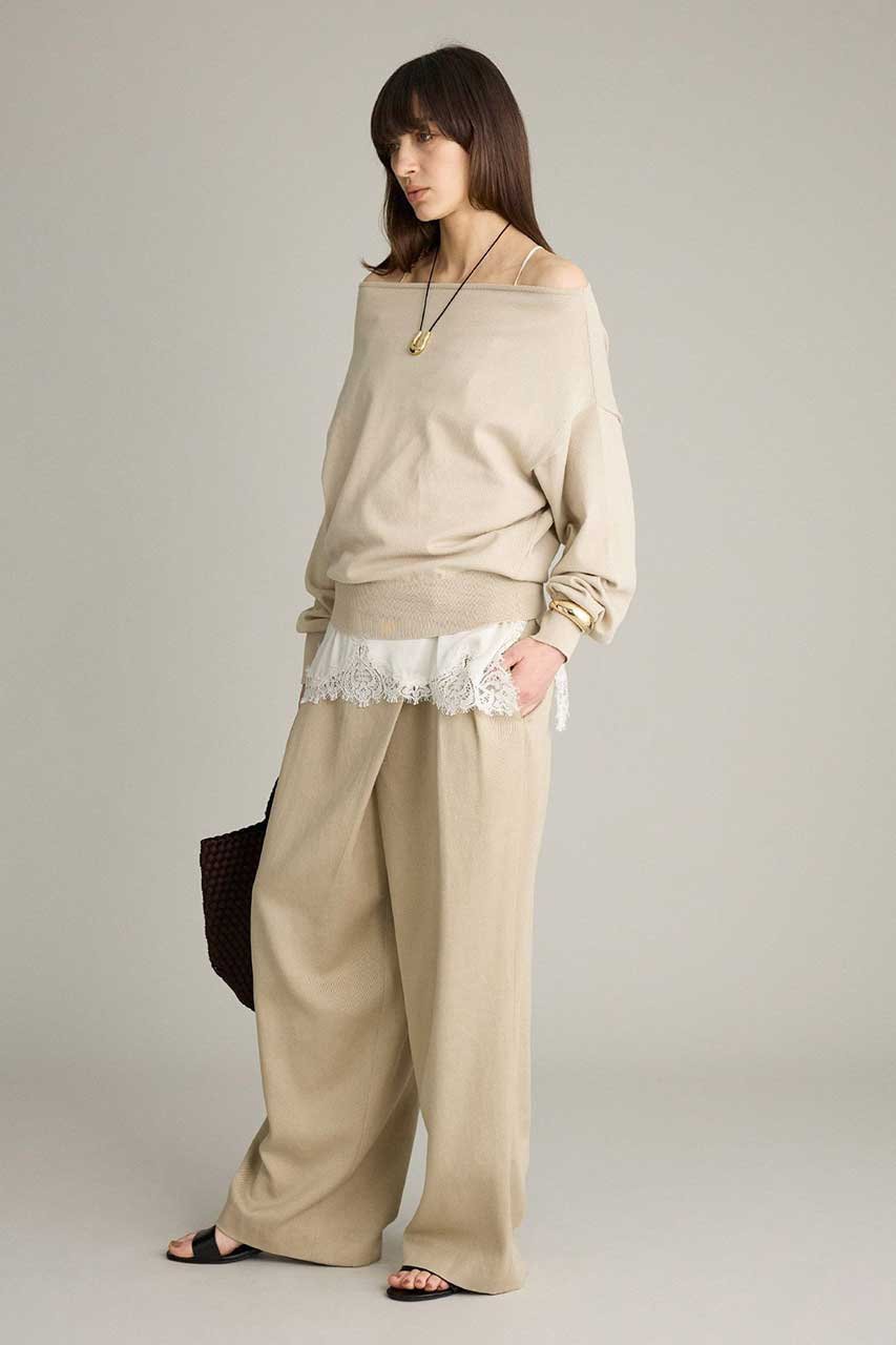 【ブリル/BRILL】のオフショルダープルオーバー 人気、トレンドファッション・服の通販 founy(ファニー) 　ファッション　Fashion　レディースファッション　Fashion for Women　トップス・カットソー　Cut & Sew Tops　ニット　Knit Tops & Sweaters　カジュアルプルオーバー・ニットトップス　Pullovers & Knit Tops / Casual Pullovers　2026年　2026　コンパクト　Compact, Small Size　ストレッチ　Stretch, Stretchy Fabric　夏　Summer　春　Spring　S/S・春夏　SS, Spring/Summer, Warm Season　軽量　Lightweight, Ultra Light　other-7|ID: prp329100004827224 ipo3291000000035125650