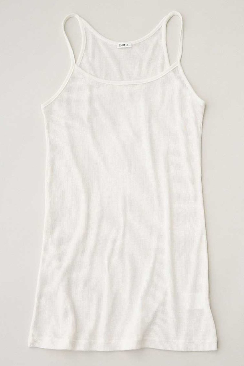 【ブリル/BRILL】のシアーテンジクキャミソール インテリア・キッズ・メンズ・レディースファッション・服の通販 founy(ファニー) 　ファッション　Fashion　レディースファッション　Fashion for Women　トップス・カットソー　Cut & Sew Tops　キャミソール&ノースリーブ　Camisoles & Sleeveless Tops　シャツ・ブラウス・オフィスカジュアル　Elegant Blouses & Button-Ups　ロングTシャツ・Tシャツ　Longline T-Shirts & Tees　カットソー・ベーシックTシャツ　Cut-and-Sewn Tops / Stretch Tees & Basics　2026年　2026　キャミソール　Camisole, Spaghetti Strap Top　シアー　Sheer, See-Through　ストレッチ　Stretch, Stretchy Fabric　タンク　Tank Top, Sleeveless Top　ボトム　Bottoms, Lower Wear　夏　Summer　春　Spring　S/S・春夏　SS, Spring/Summer, Warm Season　オフホワイト|ID: prp329100004827225 ipo3291000000035125654