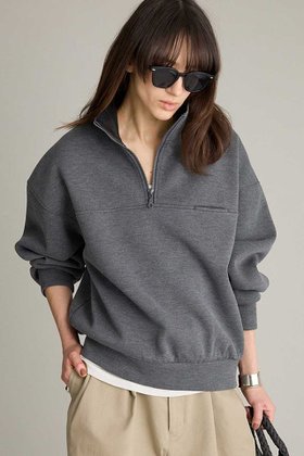 【ブリル/BRILL】 ボンディングZIPスウェット人気、トレンドファッション・服の通販 founy(ファニー) ファッション Fashion レディースファッション Fashion for Women トップス・カットソー Cut & Sew Tops シャツ・ブラウス・オフィスカジュアル Elegant Blouses & Button-Ups レディースパーカー・カジュアルフーディー Casual Hoodies & Sweatshirts ロングTシャツ・Tシャツ Longline T-Shirts & Tees スウェット・クルーネックトップス Sweatshirts & Crewnecks / Relaxed Fit Sweat Tops カットソー・ベーシックTシャツ Cut-and-Sewn Tops / Stretch Tees & Basics 2026年 2026 スウェット / スエット Sweatshirt, Sweatwear ボンディング Bonding, Bonded Fabric ポケット Pocket, Pocket Detail 夏 Summer 春 Spring S/S・春夏 SS, Spring/Summer, Warm Season |ID:prp329100004827227