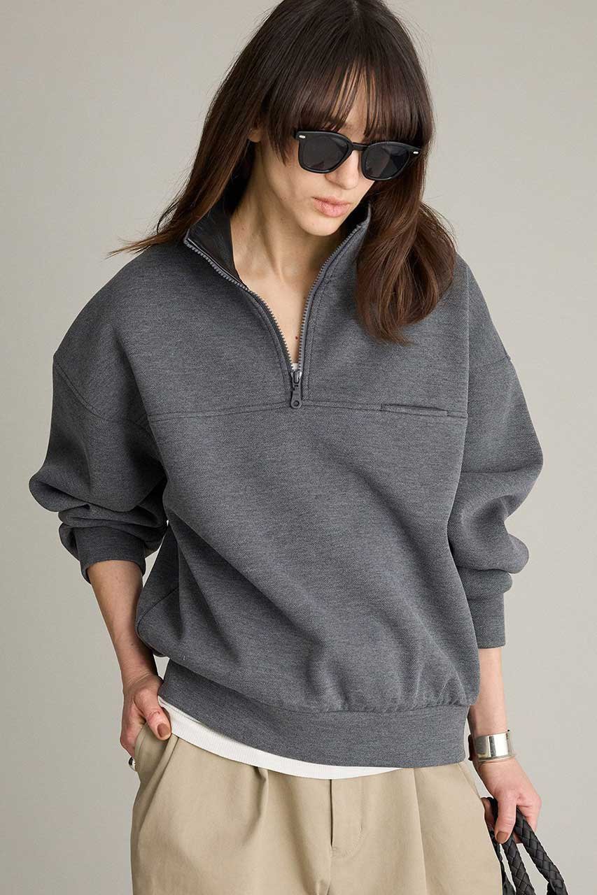 【ブリル/BRILL】のボンディングZIPスウェット インテリア・キッズ・メンズ・レディースファッション・服の通販 founy(ファニー) ファッション Fashion レディースファッション Fashion for Women トップス・カットソー Cut & Sew Tops シャツ・ブラウス・オフィスカジュアル Elegant Blouses & Button-Ups レディースパーカー・カジュアルフーディー Casual Hoodies & Sweatshirts ロングTシャツ・Tシャツ Longline T-Shirts & Tees スウェット・クルーネックトップス Sweatshirts & Crewnecks / Relaxed Fit Sweat Tops カットソー・ベーシックTシャツ Cut-and-Sewn Tops / Stretch Tees & Basics 2026年 2026 スウェット / スエット Sweatshirt, Sweatwear ボンディング Bonding, Bonded Fabric ポケット Pocket, Pocket Detail 夏 Summer 春 Spring S/S・春夏 SS, Spring/Summer, Warm Season グレー|ID: prp329100004827227 ipo3291000000035125668