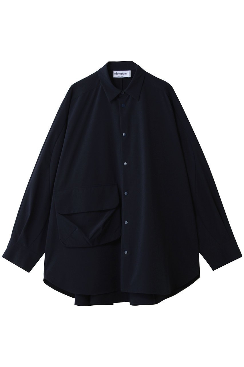 【ナゴンスタンス/nagonstans】のwave seam shirt インテリア・キッズ・メンズ・レディースファッション・服の通販 founy(ファニー) 　ファッション　Fashion　レディースファッション　Fashion for Women　トップス・カットソー　Cut & Sew Tops　シャツ・ブラウス・オフィスカジュアル　Elegant Blouses & Button-Ups　春　Spring　ストレッチ　Stretch, Stretchy Fabric　スリーブ　Sleeve, Long Sleeve / Short Sleeve　セットアップ　Set-Up, Coordinated Outfit　タフタ　Taffeta, Structured Fabric　ドット　Polka Dot, Dot Pattern　フラップ　Flap, Flap Pocket　ポケット　Pocket, Pocket Detail　ポシェット　Pochette, Mini Bag　メンズ　Men's, Menswear　ロング　Long, Long-Length　S/S・春夏　SS, Spring/Summer, Warm Season　夏　Summer　2026年　2026　Space|ID: prp329100004827239 ipo3291000000035890005