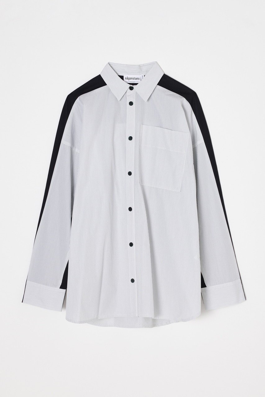 【ナゴンスタンス/nagonstans】の【1/14 0:00販売開始】shirt×cut long-sleeves t-shirt インテリア・キッズ・メンズ・レディースファッション・服の通販 founy(ファニー) 　ファッション　Fashion　レディースファッション　Fashion for Women　トップス・カットソー　Cut & Sew Tops　シャツ・ブラウス・オフィスカジュアル　Elegant Blouses & Button-Ups　ロングTシャツ・Tシャツ　Longline T-Shirts & Tees　カットソー・ベーシックTシャツ　Cut-and-Sewn Tops / Stretch Tees & Basics　2026年　2026　スリーブ　Sleeve, Long Sleeve / Short Sleeve　ドッキング　Docking, Mixed Material　ロング　Long, Long-Length　夏　Summer　春　Spring　S/S・春夏　SS, Spring/Summer, Warm Season　Black|ID: prp329100004827258 ipo3291000000035126080