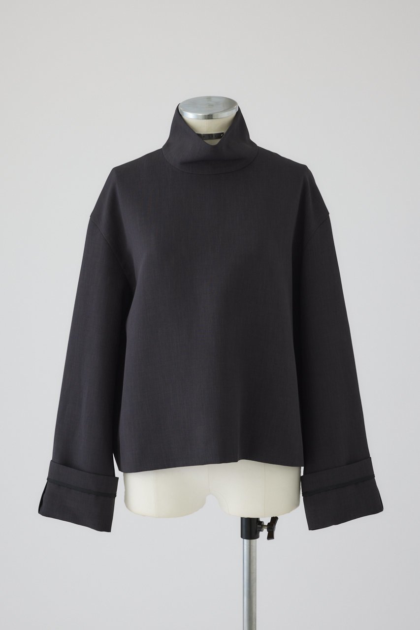 【リムアーク/RIM.ARK】の【1/14 10:00販売開始】Cuffed sleeve PO/プルオーバー インテリア・キッズ・メンズ・レディースファッション・服の通販 founy(ファニー) 　ファッション　Fashion　レディースファッション　Fashion for Women　トップス・カットソー　Cut & Sew Tops　シャツ・ブラウス・オフィスカジュアル　Elegant Blouses & Button-Ups　カジュアルプルオーバー・ニットトップス　Pullovers & Knit Tops / Casual Pullovers　2026年　2026　カフス　Cuff Design　シンプル　Simple, Minimal　スラックス　Slacks, Dress Pants　スリーブ　Sleeve, Long Sleeve / Short Sleeve　ハイネック　High Neck, Mock Neck　ロング　Long, Long-Length　夏　Summer　春　Spring　S/S・春夏　SS, Spring/Summer, Warm Season　ダークグレー|ID: prp329100004828038 ipo3291000000035135706