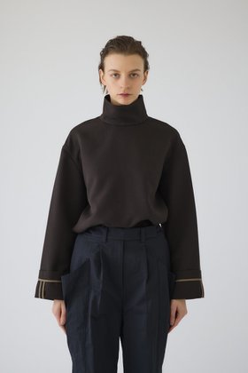 【リムアーク/RIM.ARK】のCuffed sleeve PO/プルオーバー 人気、トレンドファッション・服の通販 founy(ファニー) ファッション Fashion レディースファッション Fashion for Women トップス・カットソー Cut & Sew Tops シャツ・ブラウス・オフィスカジュアル Elegant Blouses & Button-Ups カジュアルプルオーバー・ニットトップス Pullovers & Knit Tops / Casual Pullovers 2026年 2026 カフス Cuff Design シンプル Simple, Minimal スラックス Slacks, Dress Pants スリーブ Sleeve, Long Sleeve / Short Sleeve ハイネック High Neck, Mock Neck ロング Long, Long-Length 夏 Summer 春 Spring S/S・春夏 SS, Spring/Summer, Warm Season |ID:prp329100004828038