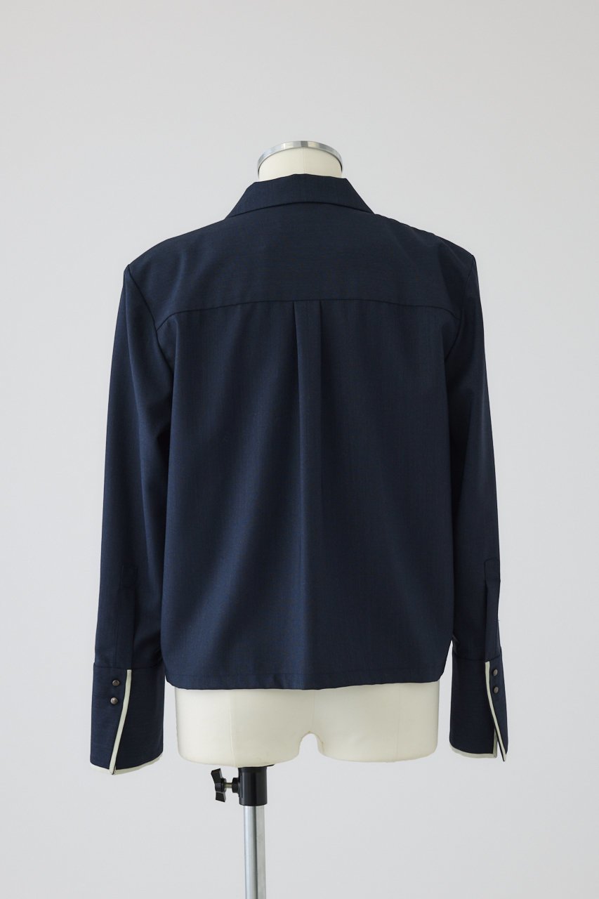 【リムアーク/RIM.ARK】の【1/14 10:00販売開始】Garconne SH/シャツ 人気、トレンドファッション・服の通販 founy(ファニー) 　ファッション　Fashion　レディースファッション　Fashion for Women　トップス・カットソー　Cut & Sew Tops　シャツ・ブラウス・オフィスカジュアル　Elegant Blouses & Button-Ups　春　Spring　カフス　Cuff Design　シンプル　Simple, Minimal　ジャケット　Jacket, Outerwear　スリーブ　Sleeve, Long Sleeve / Short Sleeve　パイピング　Piping, Trim Design　ロング　Long, Long-Length　S/S・春夏　SS, Spring/Summer, Warm Season　夏　Summer　2026年　2026　other-4|ID: prp329100004828039 ipo3291000000035135719