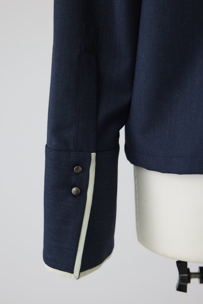 【リムアーク/RIM.ARK】のGarconne SH/シャツ 人気、トレンドファッション・服の通販 founy(ファニー) 　ファッション　Fashion　レディースファッション　Fashion for Women　トップス・カットソー　Cut & Sew Tops　シャツ・ブラウス・オフィスカジュアル　Elegant Blouses & Button-Ups　2026年　2026　カフス　Cuff Design　シンプル　Simple, Minimal　ジャケット　Jacket, Outerwear　スリーブ　Sleeve, Long Sleeve / Short Sleeve　パイピング　Piping, Trim Design　ロング　Long, Long-Length　夏　Summer　春　Spring　S/S・春夏　SS, Spring/Summer, Warm Season　other-7|ID: prp329100004828039 ipo3291000000036030488