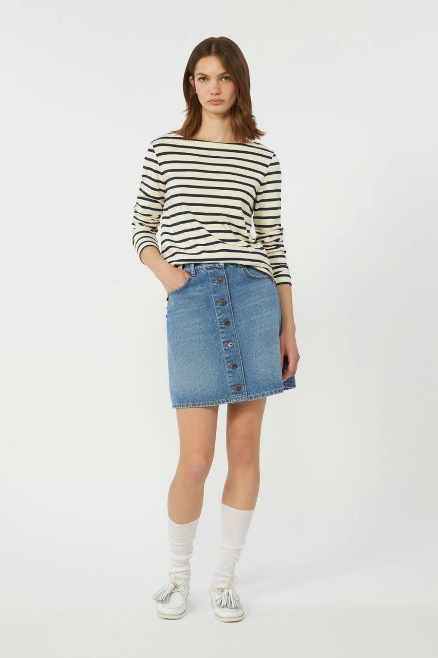 【マックスマーラ/Max Mara】の【Weekend Max Mara】ERASMO ボーダー ボートネックトップス 人気、トレンドファッション・服の通販 founy(ファニー) 　ファッション　Fashion　レディースファッション　Fashion for Women　トップス・カットソー　Cut & Sew Tops　シャツ・ブラウス・オフィスカジュアル　Elegant Blouses & Button-Ups　ロングTシャツ・Tシャツ　Longline T-Shirts & Tees　カットソー・ベーシックTシャツ　Cut-and-Sewn Tops / Stretch Tees & Basics　2026年　2026　インナー　Innerwear　ジャケット　Jacket, Outerwear　スリーブ　Sleeve, Long Sleeve / Short Sleeve　デコルテ　Décolleté, Neckline　ボーダー　Border, Stripe　ロング　Long, Long-Length　夏　Summer　定番　Standard, Basic Item　春　Spring　S/S・春夏　SS, Spring/Summer, Warm Season　other-7|ID: prp329100004828042 ipo3291000000036105827