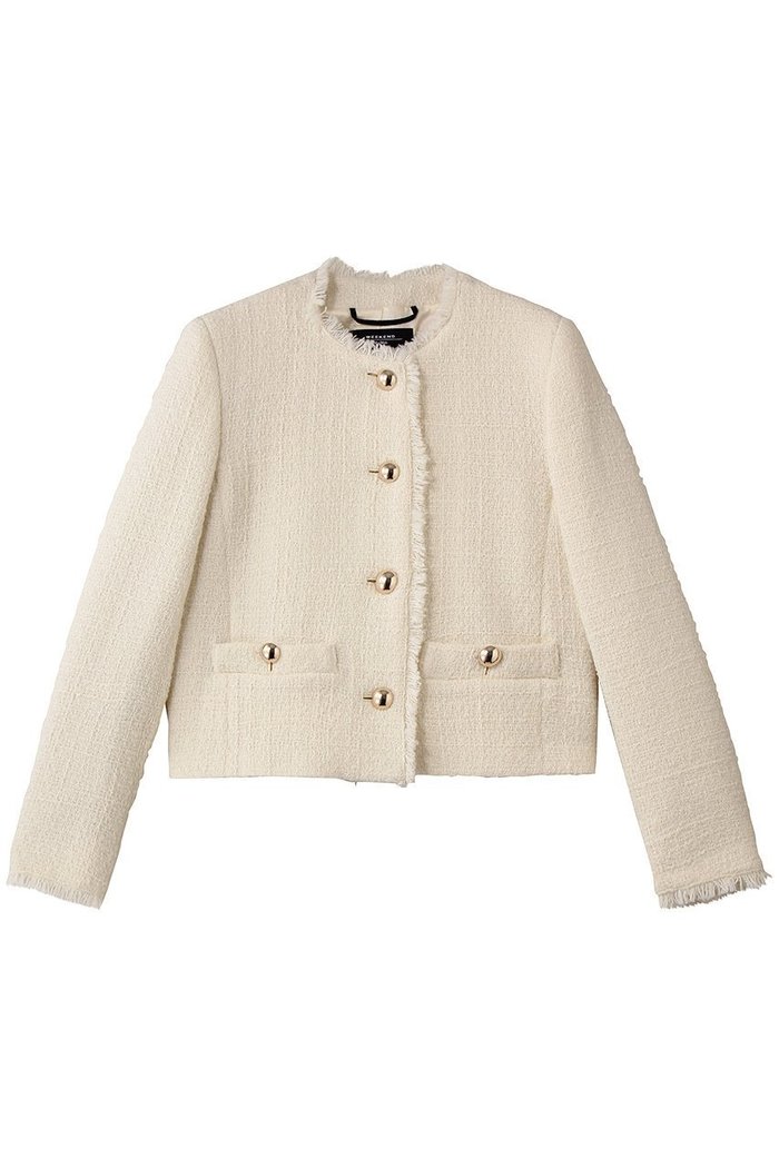 【マックスマーラ/Max Mara】の【Weekend Max Mara】AGAMI ツイードジャケット インテリア・キッズ・メンズ・レディースファッション・服の通販 founy(ファニー) https://founy.com/ ファッション Fashion レディースファッション Fashion for Women アウター Coat / Outerwear Collection レディースジャケット・軽アウター Jackets 2026年 2026 ショート Short, Short Length シルバー Silver, Metallic Silver ジャケット Jacket, Outerwear ツイード Twill, Twill Weave フォーマル Formal, Dressy マニッシュ Mannish, Boyish モダン Modern, Contemporary ラグジュアリー Luxury, Elegant リュクス Luxury, Elegant, High-End, Chic 夏 Summer 春 Spring S/S・春夏 SS, Spring/Summer, Warm Season |ID: prp329100004828044 ipo3291000000035135751