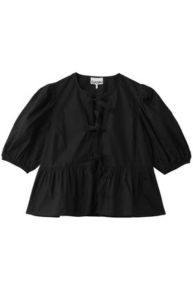 【ガニー/GANNI】のCotton Poplin ペプラム ブラウス 人気、トレンドファッション・服の通販 founy(ファニー) ファッション Fashion レディースファッション Fashion for Women トップス・カットソー Cut & Sew Tops シャツ・ブラウス・オフィスカジュアル Elegant Blouses & Button-Ups 2026年 2026 ショート Short, Short Length スリーブ Sleeve, Long Sleeve / Short Sleeve フロント Front, Front Design ペプラム Peplum, Flared Hem ボトム Bottoms, Lower Wear リボン Ribbon, Bow 夏 Summer 春 Spring S/S・春夏 SS, Spring/Summer, Warm Season |ID:prp329100004828049