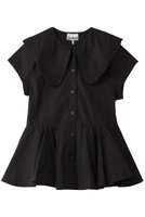 【ガニー/GANNI】のStretch Cotton ピーターパン カラー シャツ 人気、トレンドファッション・服の通販 founy(ファニー) ファッション Fashion レディースファッション Fashion for Women トップス・カットソー Cut & Sew Tops シャツ・ブラウス・オフィスカジュアル Elegant Blouses & Button-Ups 2026年 2026 ショート Short, Short Length スリーブ Sleeve, Long Sleeve / Short Sleeve フリル Frill, Ruffle ペプラム Peplum, Flared Hem 夏 Summer 春 Spring S/S・春夏 SS, Spring/Summer, Warm Season |ID:prp329100004828059
