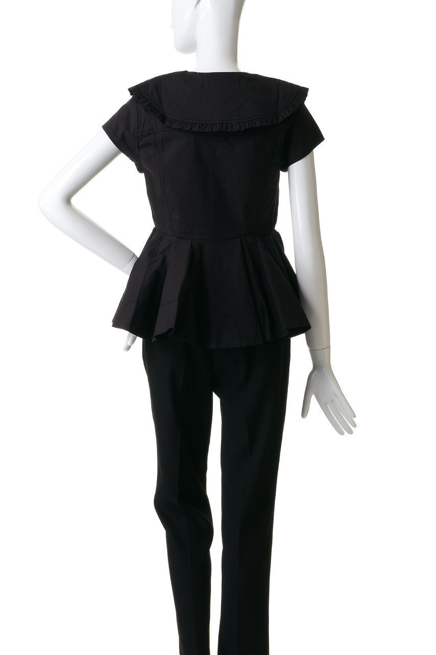 【ガニー/GANNI】のStretch Cotton ピーターパン カラー シャツ 人気、トレンドファッション・服の通販 founy(ファニー) 　ファッション　Fashion　レディースファッション　Fashion for Women　トップス・カットソー　Cut & Sew Tops　シャツ・ブラウス・オフィスカジュアル　Elegant Blouses & Button-Ups　2026年　2026　ショート　Short, Short Length　スリーブ　Sleeve, Long Sleeve / Short Sleeve　フリル　Frill, Ruffle　ペプラム　Peplum, Flared Hem　夏　Summer　春　Spring　S/S・春夏　SS, Spring/Summer, Warm Season　other-4|ID: prp329100004828059 ipo3291000000035921564