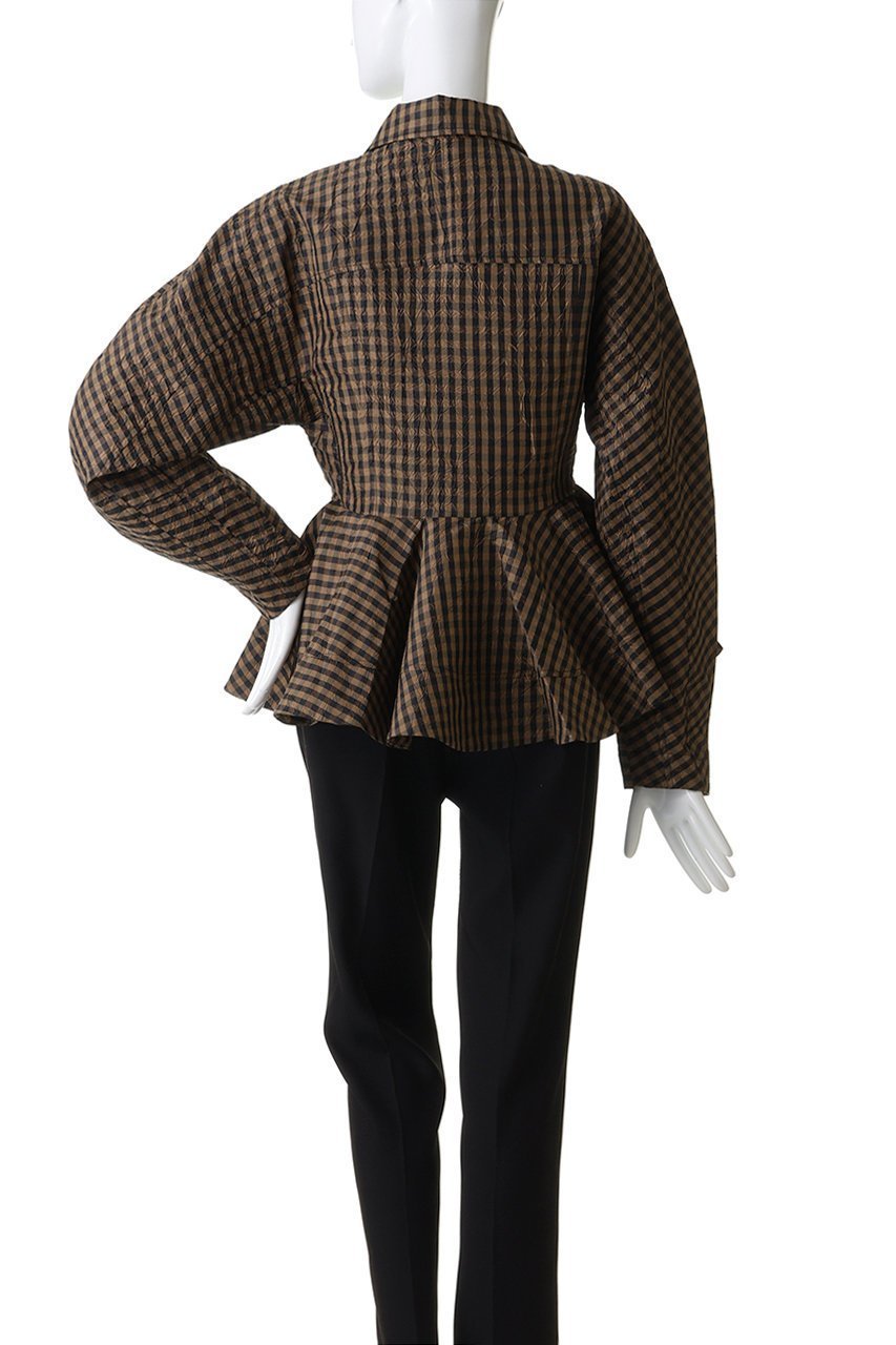 【ガニー/GANNI】のCrinkled Taffeta ペプラムシャツ 人気、トレンドファッション・服の通販 founy(ファニー) 　ファッション　Fashion　レディースファッション　Fashion for Women　トップス・カットソー　Cut & Sew Tops　シャツ・ブラウス・オフィスカジュアル　Elegant Blouses & Button-Ups　2026年　2026　クラシック　Classic, Timeless Style　コンパクト　Compact, Small Size　スラックス　Slacks, Dress Pants　スリーブ　Sleeve, Long Sleeve / Short Sleeve　ダウン　Down, Puffer　チェック　Check, Plaid, Tartan　デニム　Denim, Jeans Material　ペプラム　Peplum, Flared Hem　ロング　Long, Long-Length　夏　Summer　春　Spring　S/S・春夏　SS, Spring/Summer, Warm Season　other-4|ID: prp329100004828060 ipo3291000000035135866