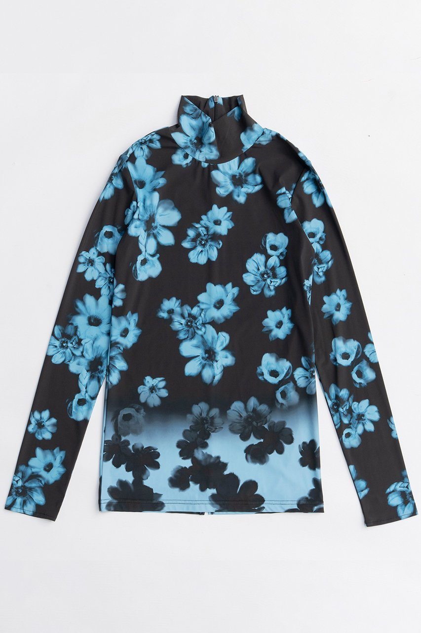 【メゾンスペシャル/MAISON SPECIAL】のGradient Turtle Flower Top/グラデーションタートルフラワートップス インテリア・キッズ・メンズ・レディースファッション・服の通販 founy(ファニー) ファッション Fashion レディースファッション Fashion for Women トップス・カットソー Cut & Sew Tops シャツ・ブラウス・オフィスカジュアル Elegant Blouses & Button-Ups ロングTシャツ・Tシャツ Longline T-Shirts & Tees カットソー・ベーシックTシャツ Cut-and-Sewn Tops / Stretch Tees & Basics なめらか Smooth, Silky Texture インナー Innerwear グラデーション Gradient, Ombre ジャケット Jacket, Outerwear スリーブ Sleeve, Long Sleeve / Short Sleeve フィット Fit, Slim Fit ロング Long, Long-Length 冬 Winter / This Winter BLK(ブラック)|ID: prp329100004828079 ipo3291000000035136026