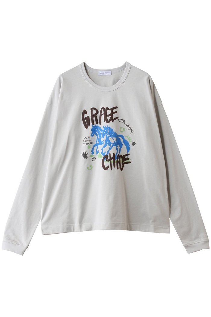 【メゾンスペシャル/MAISON SPECIAL】のHorselong T-shirt/ホースロングTシャツ インテリア・キッズ・メンズ・レディースファッション・服の通販 founy(ファニー) https://founy.com/ ファッション Fashion レディースファッション Fashion for Women トップス・カットソー Cut & Sew Tops シャツ・ブラウス・オフィスカジュアル Elegant Blouses & Button-Ups ロングTシャツ・Tシャツ Longline T-Shirts & Tees カットソー・ベーシックTシャツ Cut-and-Sewn Tops / Stretch Tees & Basics インナー Innerwear グラフィック Graphic, Graphic Design スリーブ Sleeve, Long Sleeve / Short Sleeve フロント Front, Front Design プリント Print, Printed Pattern リラックス Relax, Relaxed Fit ロング Long, Long-Length |ID: prp329100004828081 ipo3291000000035136040