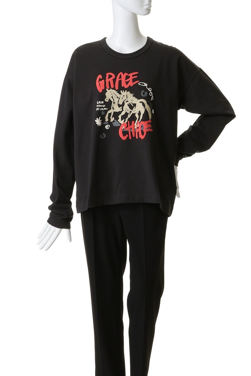 【メゾンスペシャル/MAISON SPECIAL】のHorselong T-shirt/ホースロングTシャツ 人気、トレンドファッション・服の通販 founy(ファニー) 　ファッション　Fashion　レディースファッション　Fashion for Women　トップス・カットソー　Cut & Sew Tops　シャツ・ブラウス・オフィスカジュアル　Elegant Blouses & Button-Ups　ロングTシャツ・Tシャツ　Longline T-Shirts & Tees　カットソー・ベーシックTシャツ　Cut-and-Sewn Tops / Stretch Tees & Basics　インナー　Innerwear　グラフィック　Graphic, Graphic Design　スリーブ　Sleeve, Long Sleeve / Short Sleeve　フロント　Front, Front Design　プリント　Print, Printed Pattern　リラックス　Relax, Relaxed Fit　ロング　Long, Long-Length　other-2|ID: prp329100004828081 ipo3291000000035849568