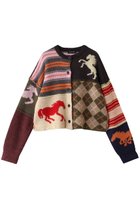 【メゾンスペシャル/MAISON SPECIAL】のHorse Knit Cardigan/ホースニットカーデ 人気、トレンドファッション・服の通販 founy(ファニー) ファッション Fashion レディースファッション Fashion for Women トップス・カットソー Cut & Sew Tops ニット Knit Tops & Sweaters カーディガン・羽織り Layered Style Cardigans カラフル Colorful Design カーディガン Cardigan, Knitwear バランス Balance, Style Balance ボーダー Border, Stripe モチーフ Motif, Design Theme ランダム Random, Irregular 冬 Winter / This Winter thumbnail PNK(ピンク)|ID: prp329100004828083 ipo3291000000035136070