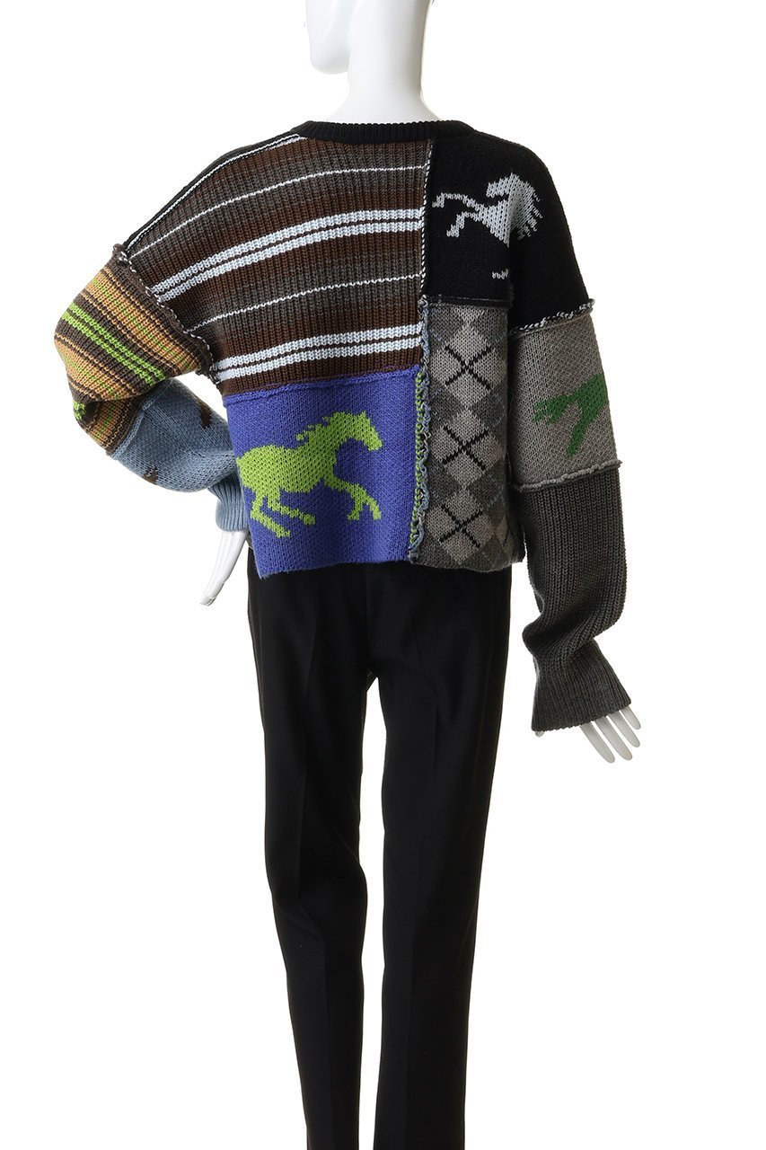 【メゾンスペシャル/MAISON SPECIAL】のHorse Knit Cardigan/ホースニットカーデ 人気、トレンドファッション・服の通販 founy(ファニー) 　ファッション　Fashion　レディースファッション　Fashion for Women　トップス・カットソー　Cut & Sew Tops　ニット　Knit Tops & Sweaters　カーディガン・羽織り　Layered Style Cardigans　カラフル　Colorful Design　カーディガン　Cardigan, Knitwear　バランス　Balance, Style Balance　ボーダー　Border, Stripe　モチーフ　Motif, Design Theme　ランダム　Random, Irregular　冬　Winter / This Winter　other-4|ID: prp329100004828083 ipo3291000000036030571