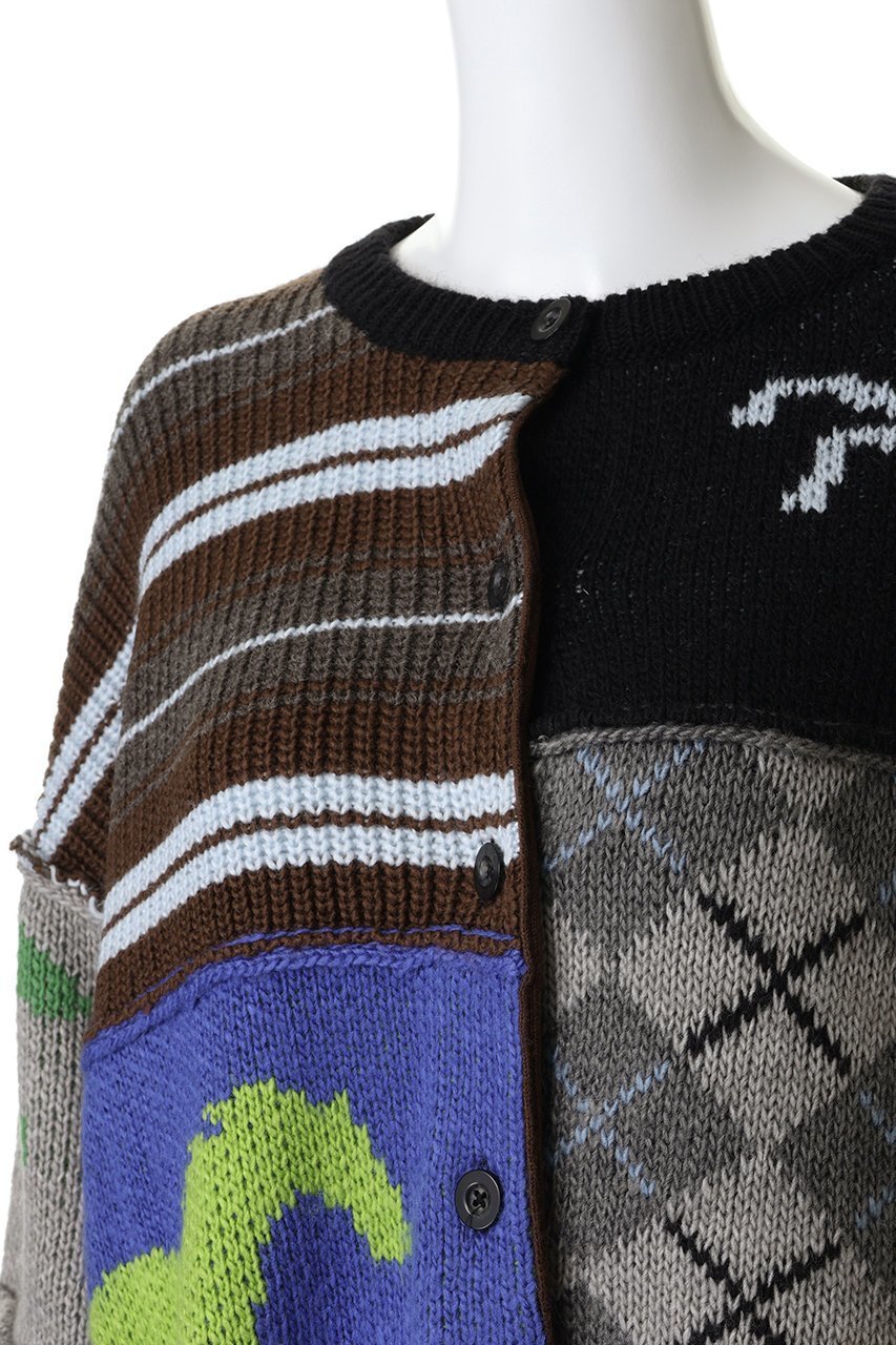 【メゾンスペシャル/MAISON SPECIAL】のHorse Knit Cardigan/ホースニットカーデ 人気、トレンドファッション・服の通販 founy(ファニー) 　ファッション　Fashion　レディースファッション　Fashion for Women　トップス・カットソー　Cut & Sew Tops　ニット　Knit Tops & Sweaters　カーディガン・羽織り　Layered Style Cardigans　カラフル　Colorful Design　カーディガン　Cardigan, Knitwear　バランス　Balance, Style Balance　ボーダー　Border, Stripe　モチーフ　Motif, Design Theme　ランダム　Random, Irregular　冬　Winter / This Winter　other-5|ID: prp329100004828083 ipo3291000000036836724