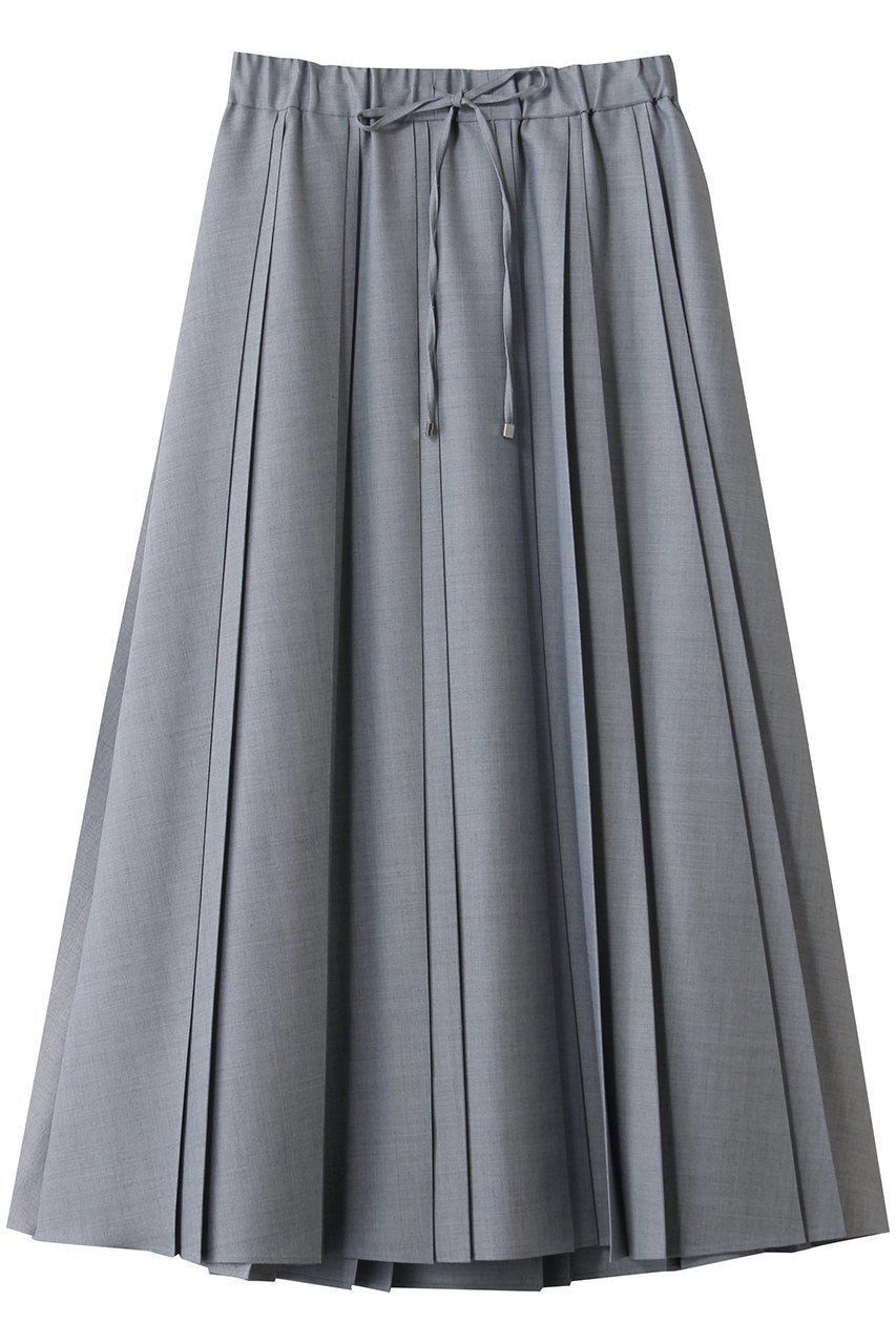 【エブール/ebure】のドライシャンブレー ランダムプリーツスカート インテリア・キッズ・メンズ・レディースファッション・服の通販 founy(ファニー) 　ファッション　Fashion　レディースファッション　Fashion for Women　スカート　Skirts　プリーツスカート / 上品フェミニンスタイル　Pleated Skirts　2026年　2026　シャンブレー　Chambray, Denim-Like Fabric　ジャケット　Jacket, Outerwear　スピンドル　Spindle, Drawcord　セットアップ　Set-Up, Coordinated Outfit　プリーツ　Pleats, Pleated　エレガント 上品　Elegant　夏　Summer　春　Spring　S/S・春夏　SS, Spring/Summer, Warm Season　ライトブルー|ID: prp329100004828096 ipo3291000000035696847