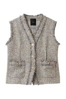 【エブール/ebure】の【1/16 0:00販売開始】マルチツィード ノーカラージレ 人気、トレンドファッション・服の通販 founy(ファニー) ファッション Fashion レディースファッション Fashion for Women アウター Coat / Outerwear Collection レディースジャケット・軽アウター Jackets 2026年 2026 おすすめ Recommended / Our Picks イタリア Italy ジャケット Jacket, Outerwear セットアップ Set-Up, Coordinated Outfit ツイード／ツィード Choker, Choker Necklace デニム Denim, Jeans Material バイアス Bias, Diagonal Cut ベスト Vest, Waistcoat ポケット Pocket, Pocket Detail 夏 Summer 春 Spring S/S・春夏 SS, Spring/Summer, Warm Season |ID:prp329100004828099