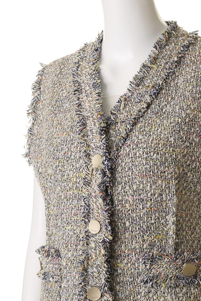 【エブール/ebure】の【1/16 0:00販売開始】マルチツィード ノーカラージレ 人気、トレンドファッション・服の通販 founy(ファニー) 　ファッション　Fashion　レディースファッション　Fashion for Women　アウター　Coat / Outerwear Collection　レディースジャケット・軽アウター　Jackets　2026年　2026　おすすめ　Recommended / Our Picks　イタリア　Italy　ジャケット　Jacket, Outerwear　セットアップ　Set-Up, Coordinated Outfit　ツイード／ツィード　Choker, Choker Necklace　デニム　Denim, Jeans Material　バイアス　Bias, Diagonal Cut　ベスト　Vest, Waistcoat　ポケット　Pocket, Pocket Detail　夏　Summer　春　Spring　S/S・春夏　SS, Spring/Summer, Warm Season　other-5|ID: prp329100004828099 ipo3291000000035136427