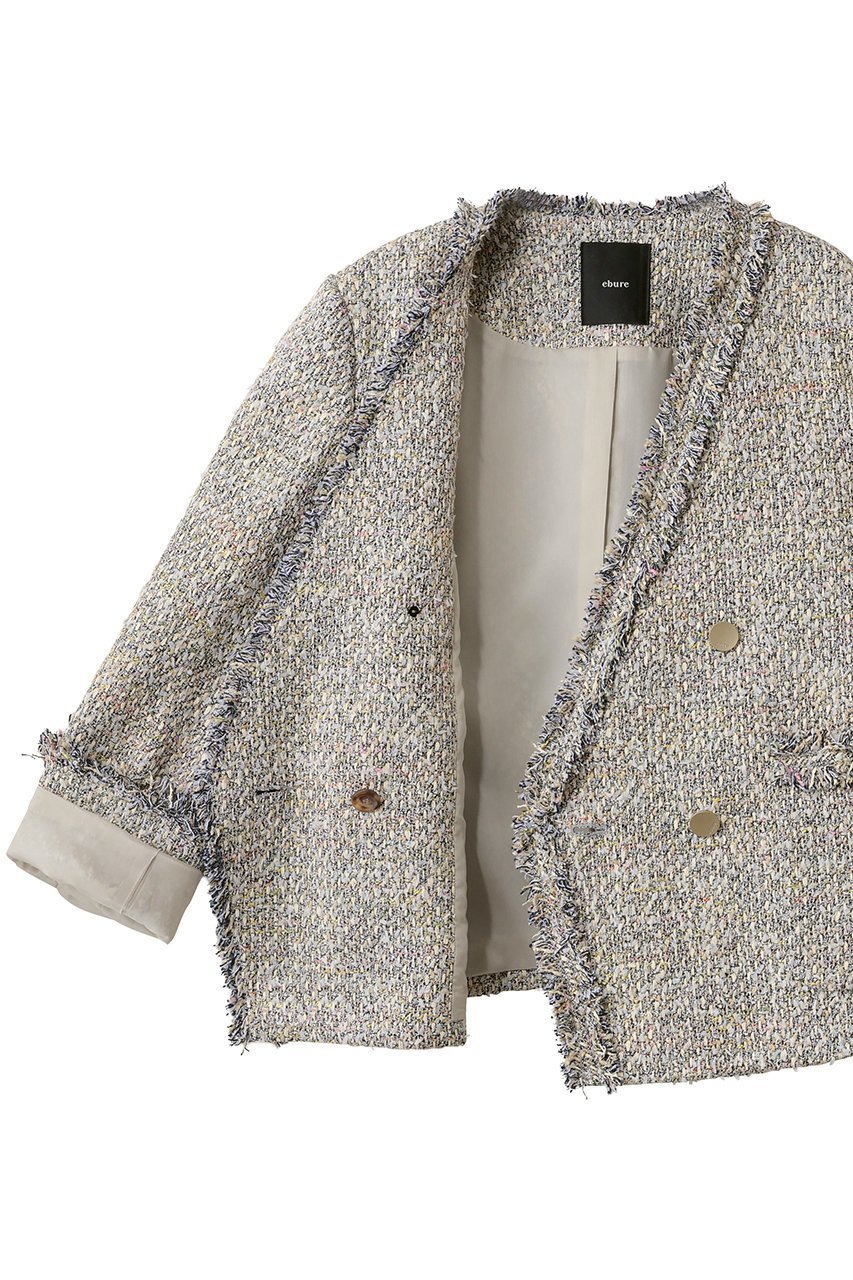 【エブール/ebure】の【1/16 0:00販売開始】マルチツィード ダブルブレストジャケット 人気、トレンドファッション・服の通販 founy(ファニー) ファッション Fashion レディースファッション Fashion for Women アウター Coat / Outerwear Collection レディースジャケット・軽アウター Jackets 2026年 2026 おすすめ Recommended / Our Picks イタリア Italy オケージョン Occasion Wear ジャケット Jacket, Outerwear ツイード/ツィード Choker, Choker Necklace デニム Denim, Jeans Material バイアス Bias, Diagonal Cut フィット Fit, Slim Fit ポケット Pocket, Pocket Detail メタル Metal, Metal Parts 夏 Summer 春 Spring S/S・春夏 SS, Spring/Summer, Warm Season other-6|ID: prp329100004828100 ipo3291000000035136437