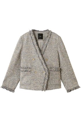 【エブール/ebure】のマルチツィード ダブルブレストジャケット 人気、トレンドファッション・服の通販 founy(ファニー) ファッション Fashion レディースファッション Fashion for Women アウター Coat / Outerwear Collection レディースジャケット・軽アウター Jackets 2026年 2026 おすすめ Recommended / Our Picks イタリア Italy オケージョン Occasion Wear ジャケット Jacket, Outerwear ツイード／ツィード Choker, Choker Necklace デニム Denim, Jeans Material バイアス Bias, Diagonal Cut フィット Fit, Slim Fit ポケット Pocket, Pocket Detail メタル Metal, Metal Parts 夏 Summer 春 Spring S/S・春夏 SS, Spring/Summer, Warm Season |ID:prp329100004828100