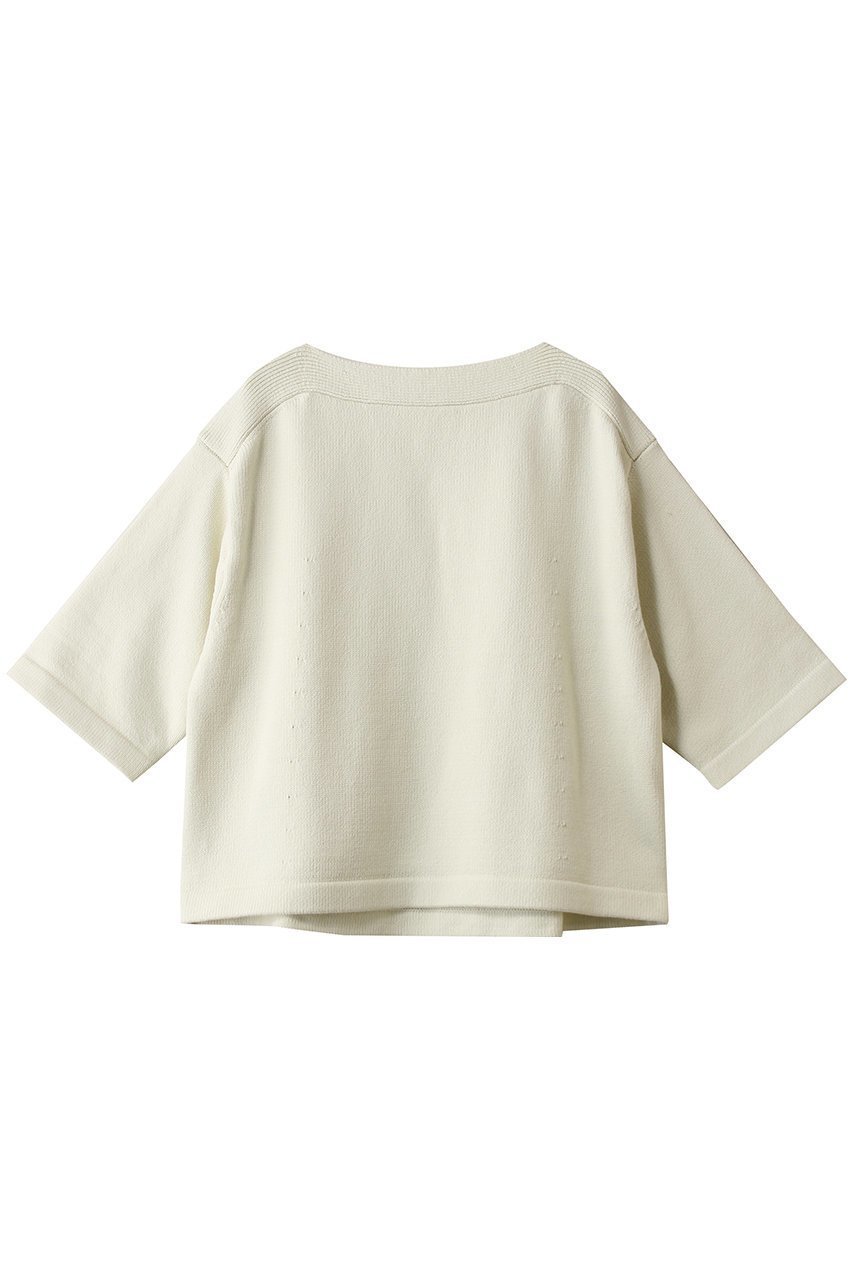 【エブール/ebure】のコットンナイロンミドルゲージニット ボートネックプルオーバー 人気、トレンドファッション・服の通販 founy(ファニー) 　ファッション　Fashion　レディースファッション　Fashion for Women　トップス・カットソー　Cut & Sew Tops　ニット　Knit Tops & Sweaters　カジュアルプルオーバー・ニットトップス　Pullovers & Knit Tops / Casual Pullovers　2026年　2026　フロント　Front, Front Design　モダン　Modern, Contemporary　リラックス　Relax, Relaxed Fit　夏　Summer　春　Spring　S/S・春夏　SS, Spring/Summer, Warm Season　 other-1|ID: prp329100004828102 ipo3291000000035849710