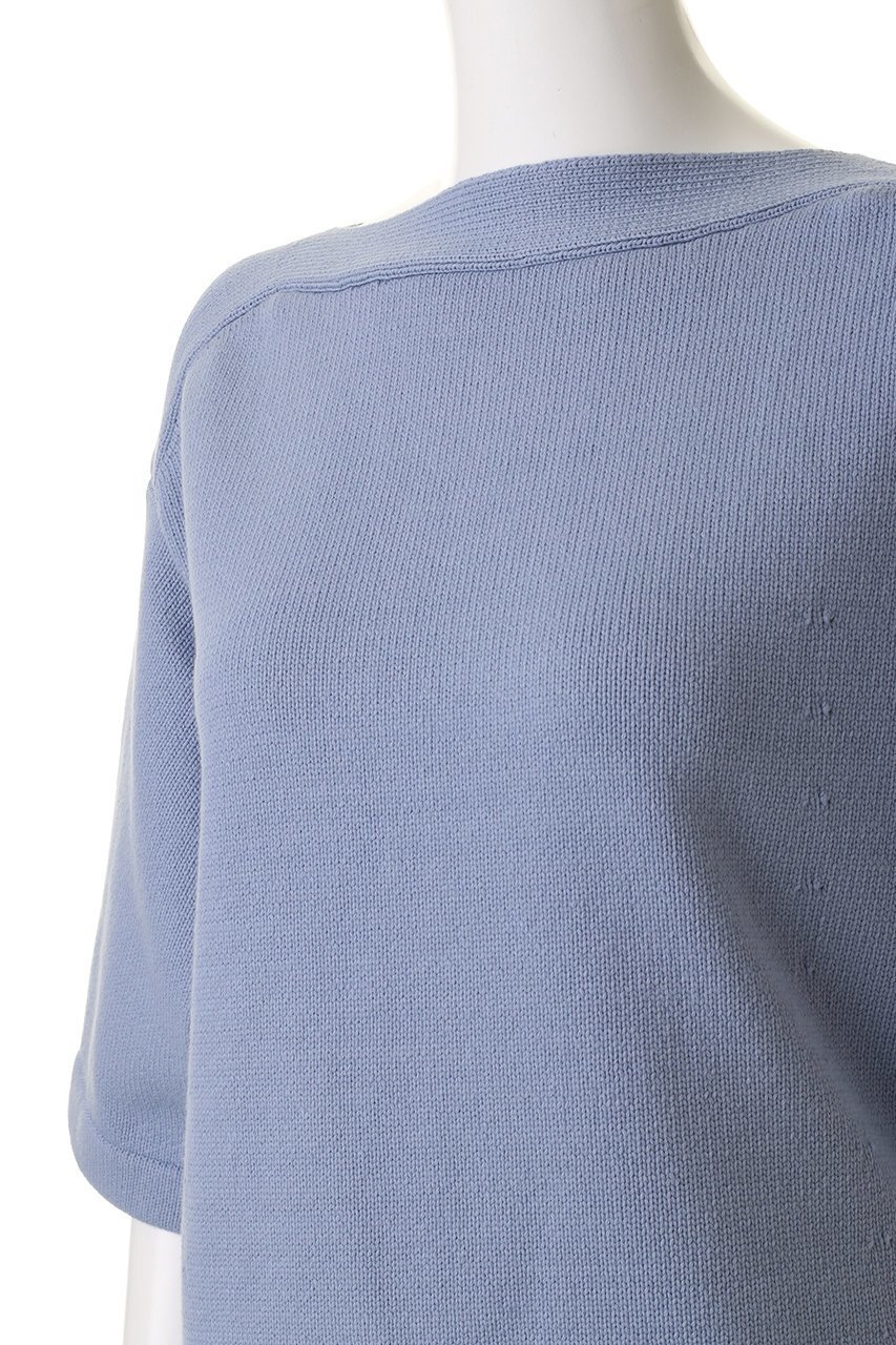 【エブール/ebure】のコットンナイロンミドルゲージニット ボートネックプルオーバー 人気、トレンドファッション・服の通販 founy(ファニー) 　ファッション　Fashion　レディースファッション　Fashion for Women　トップス・カットソー　Cut & Sew Tops　ニット　Knit Tops & Sweaters　カジュアルプルオーバー・ニットトップス　Pullovers & Knit Tops / Casual Pullovers　2026年　2026　フロント　Front, Front Design　モダン　Modern, Contemporary　リラックス　Relax, Relaxed Fit　夏　Summer　春　Spring　S/S・春夏　SS, Spring/Summer, Warm Season　other-5|ID: prp329100004828102 ipo3291000000036076229